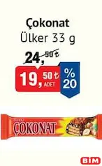 ÜLKER ÇOKONAT ÇİKOLATALI GOFRET 33 G fiyat ve kampanya bilgisi